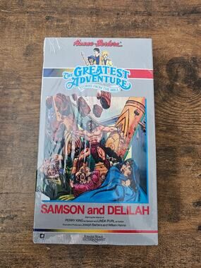 sealed VHS tape 1986 animated film Samson and Delilah from the Hanna-Barbera